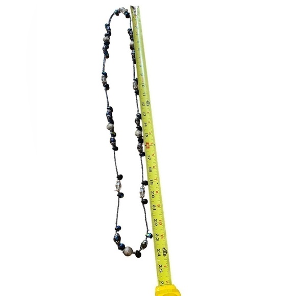 Art Deco Necklace w/Glass and Seed Beads - Various Shapes & Colors    Iridescent - Picture 6 of 6